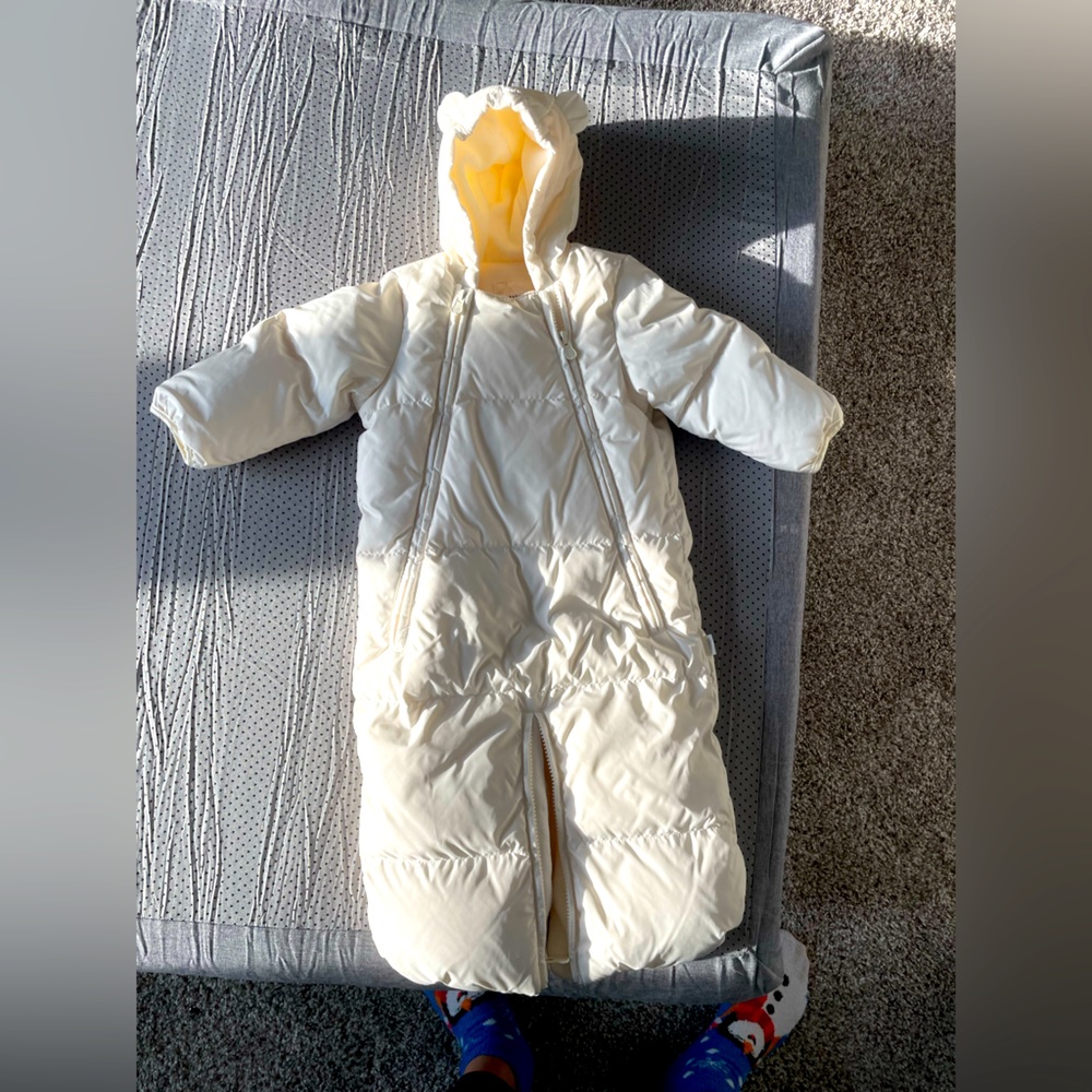 Gap cream color 3-6 month snowsuit